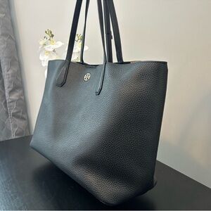 Tory Burch Black Textured Tote